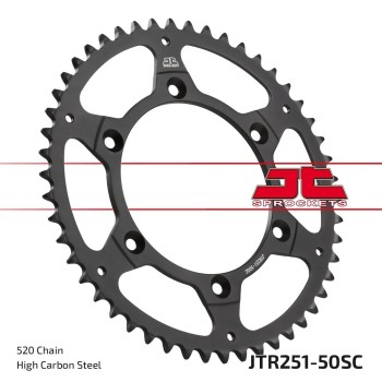 corona moto jt sprockets de acero de 50 dientes jtr251 50sc