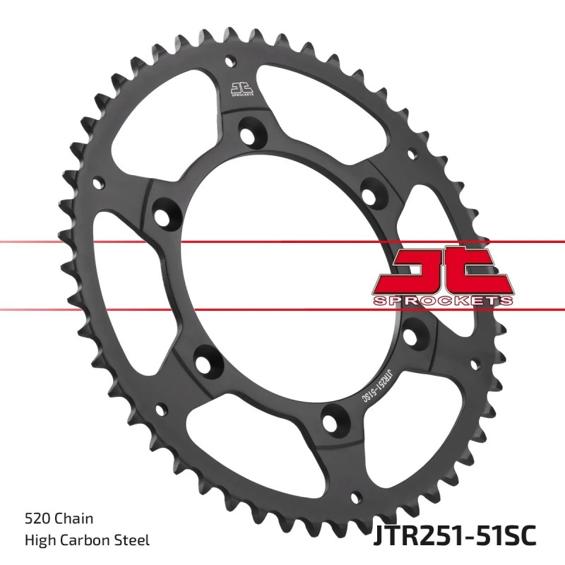 corona moto jt sprockets autolimpieza1 dientes jtr251 51sc