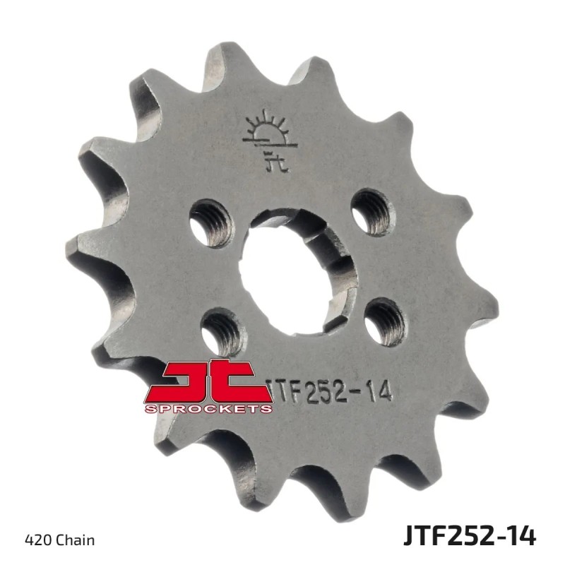 pinon de moto jt sprockets acero 14 dientes p 420 jtf252 14