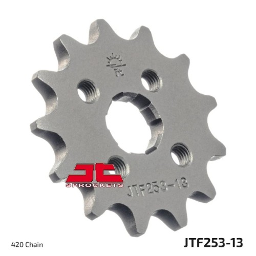 pinon de moto jt sprockets acero 13 dientes p 420 jtf253 13
