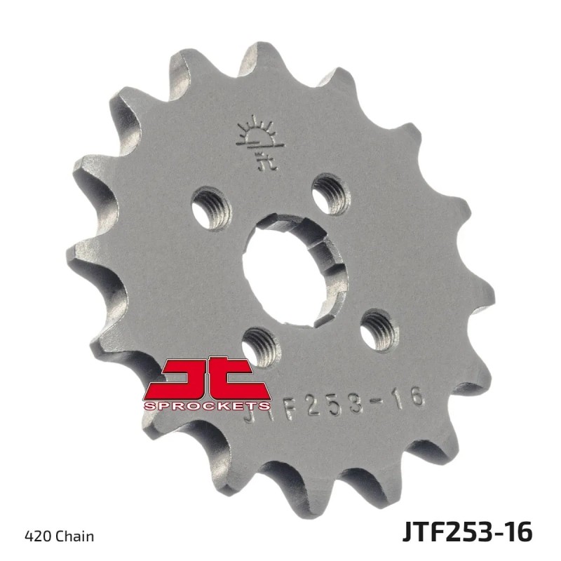 pinon de moto jt sprockets acero 16 dientes p 420 jtf253 16