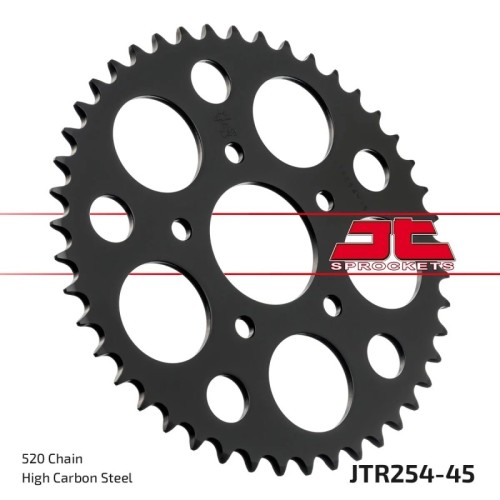 corona moto jt sprockets de acero de 45 dientes jtr254 45