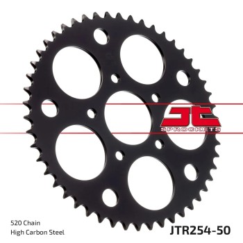 corona moto jt sprockets de acero de 50 dientes jtr254 50