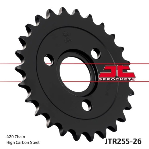 corona moto jt sprockets de acero de 26 dientes jtr255 26