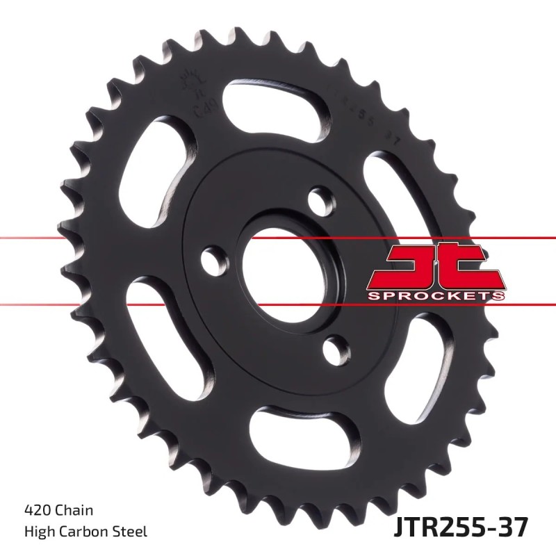 corona moto jt sprockets de acero de 37 dientes jtr255 37
