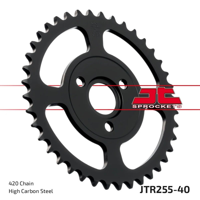 corona moto jt sprockets de acero de 40 dientes jtr255 40