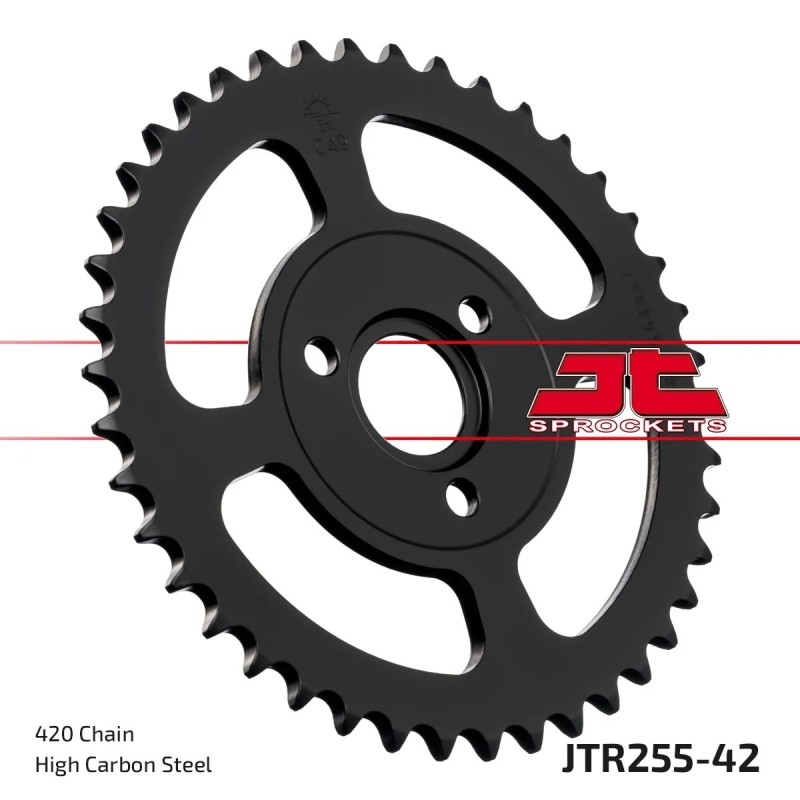corona moto jt sprockets de acero de 42 dientes jtr255 42