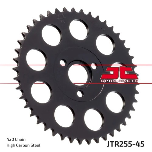 corona moto jt sprockets de acero de 45 dientes jtr255 45