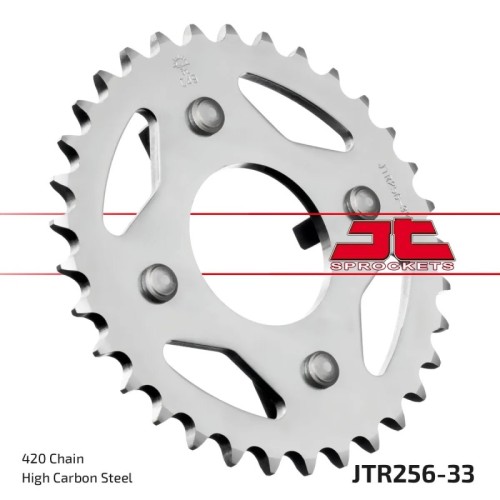 corona moto jt sprockets de acero de 33 dientes jtr256 33