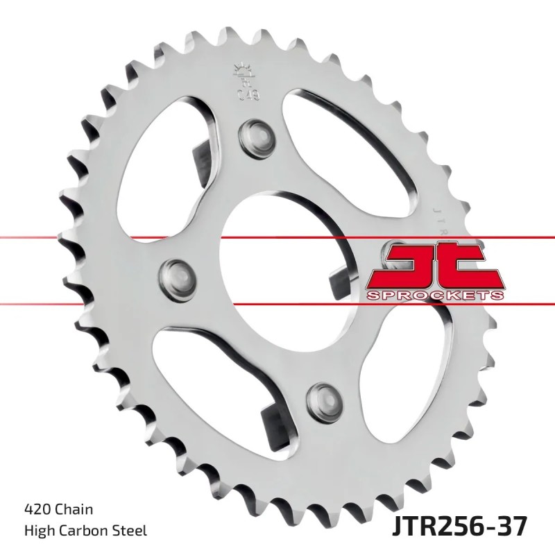 corona moto jt sprockets de acero de 37 dientes jtr256 37