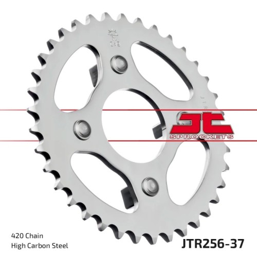 corona moto jt sprockets de acero de 37 dientes jtr256 37