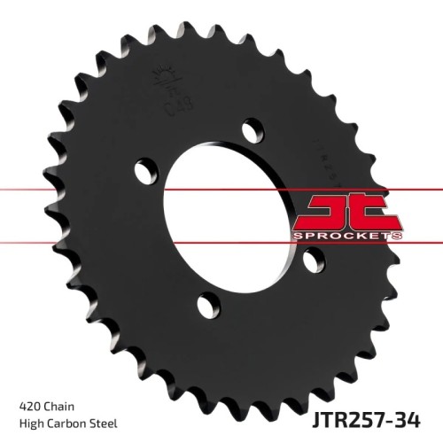 corona moto jt sprockets de acero de 34 dientes jtr257 34