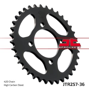 corona moto jt sprockets de acero de 36 dientes jtr257 36