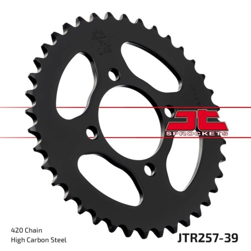 corona moto jt sprockets de acero de 39 dientes jtr257 39