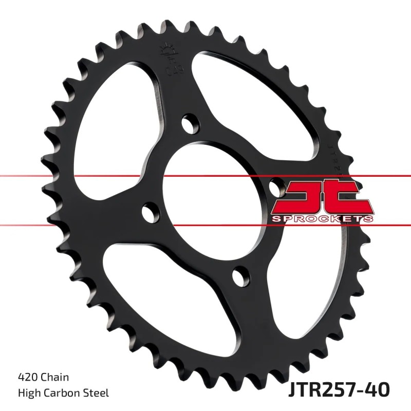 corona moto jt sprockets de acero de 40 dientes jtr257 40