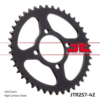 corona moto jt sprockets de acero de 42 dientes jtr257 42
