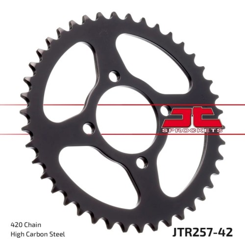 corona moto jt sprockets de acero de 42 dientes jtr257 42