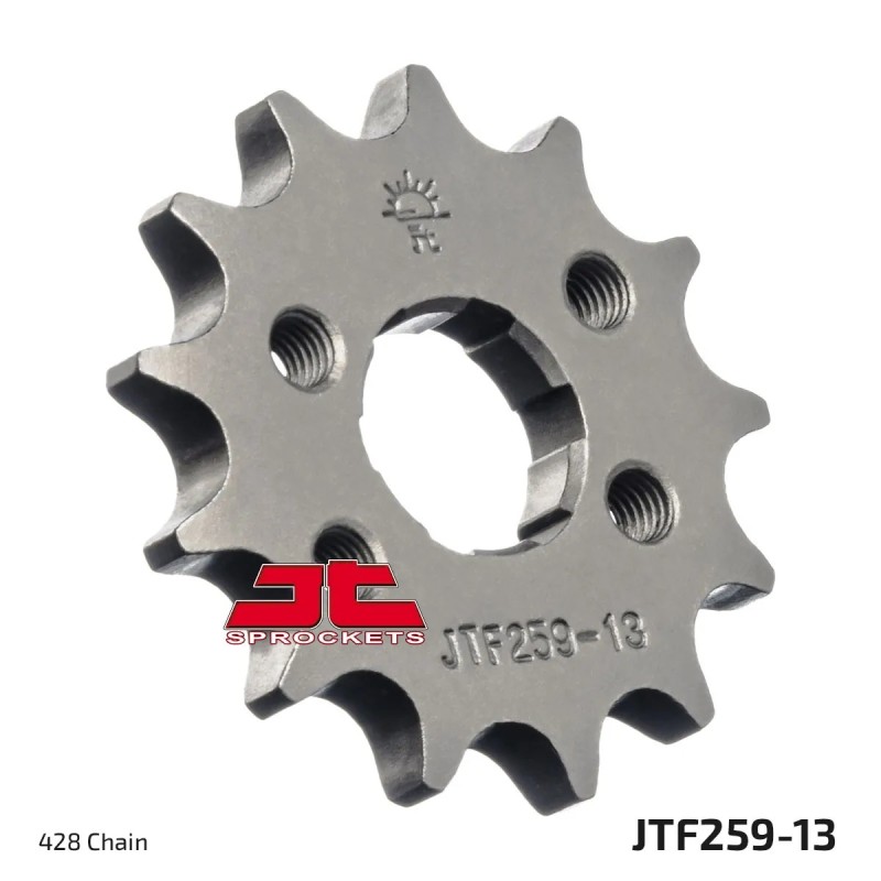 pinon de moto jt sprockets acero 13 dientes p 428 jtf259 13