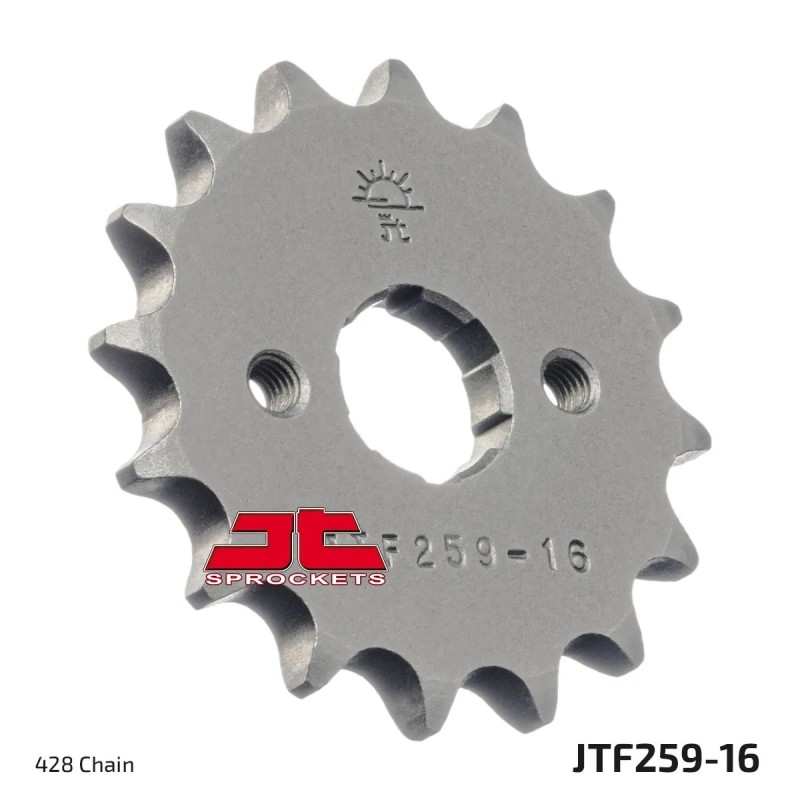 pinon de moto jt sprockets acero 16 dientes p 428 jtf259 16