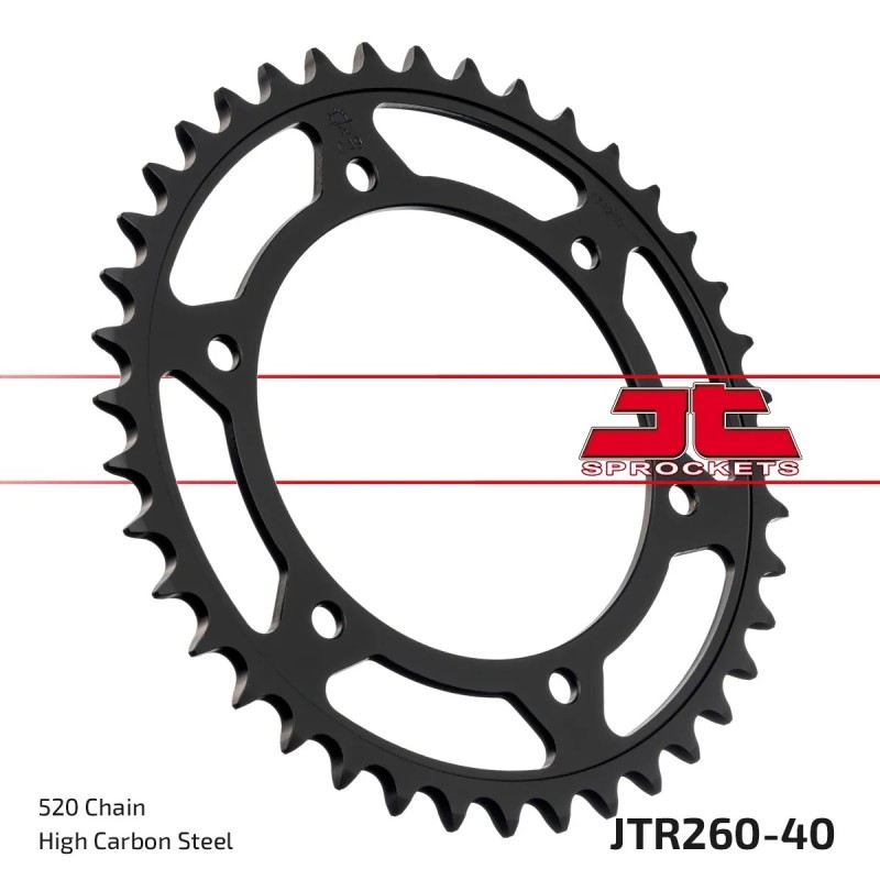 corona moto jt sprockets de acero de 40 dientes jtr260 40