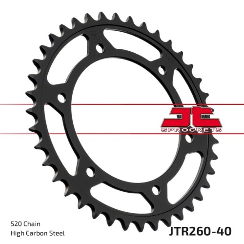 corona moto jt sprockets de acero de 40 dientes jtr260 40