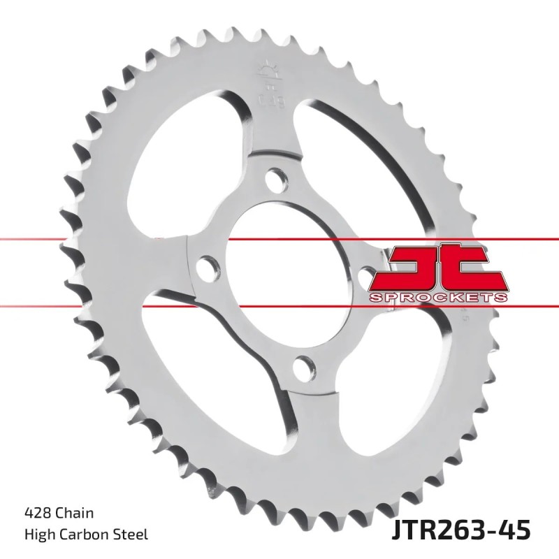 corona moto jt sprockets de acero de 45 dientes jtr263 45