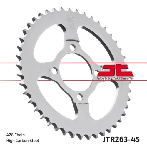 corona moto jt sprockets de acero de 45 dientes jtr263 45
