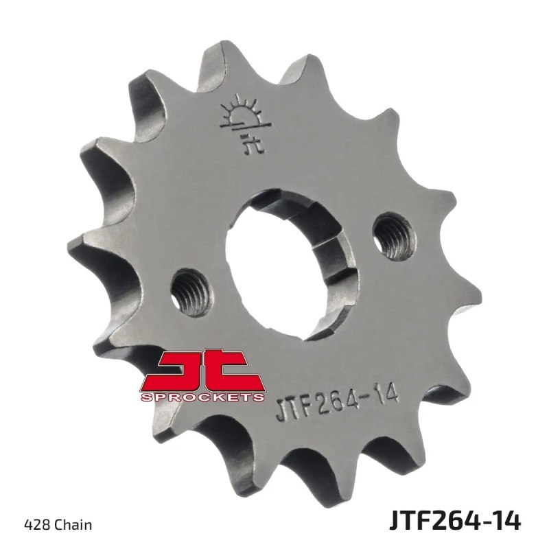 pinon de moto jt sprockets acero 14 dientes p 428 jtf264 14