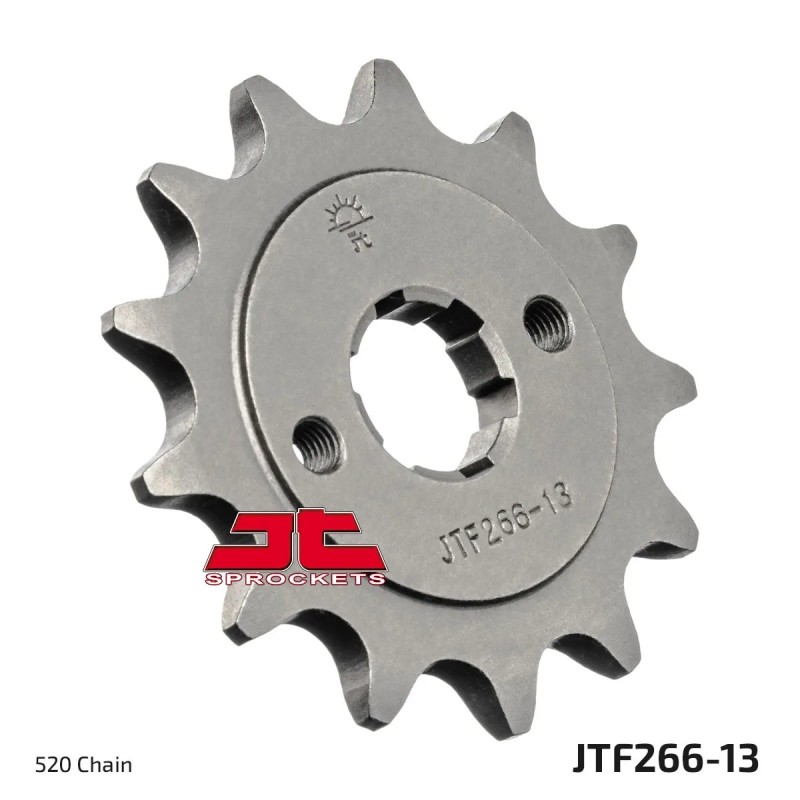 pinon de moto jt sprockets acero 13 dientes p 520 jtf266 13