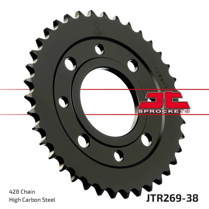 corona moto jt sprockets de acero de 38 dientes jtr269 38
