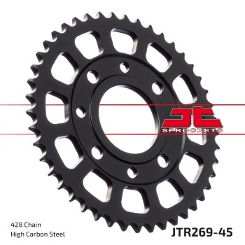 corona moto jt sprockets de acero de 45 dientes jtr269 45
