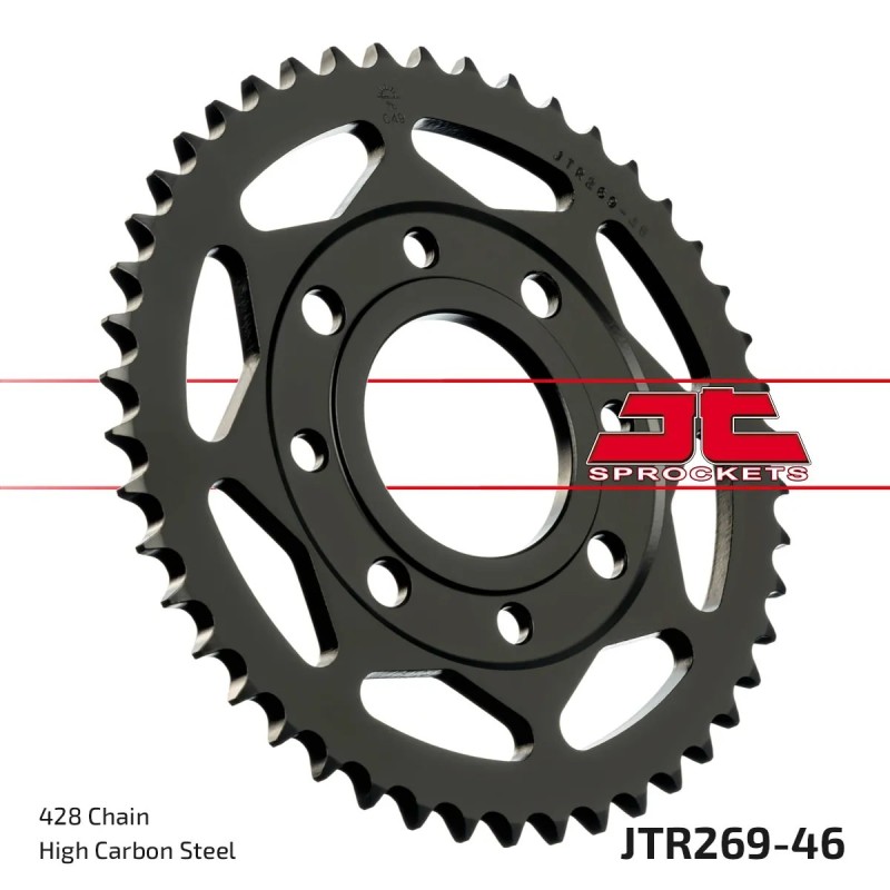 corona moto jt sprockets de acero de 46 dientes jtr269 46