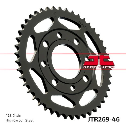 corona moto jt sprockets de acero de 46 dientes jtr269 46
