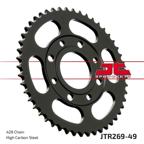 corona moto jt sprockets de acero de 49 dientes jtr269 49