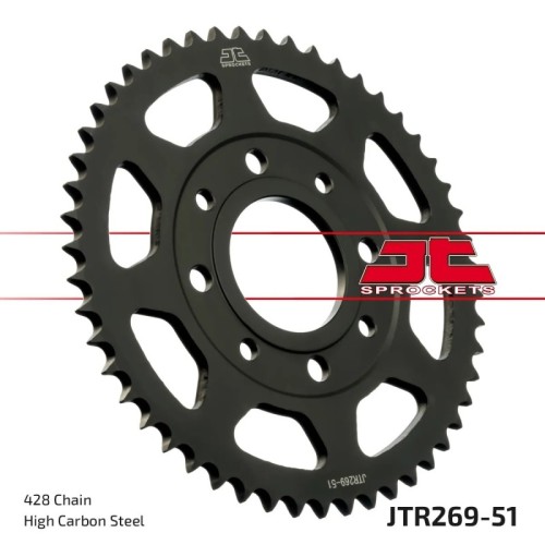 corona moto jt sprockets de acero de 51 dientes jtr269 51
