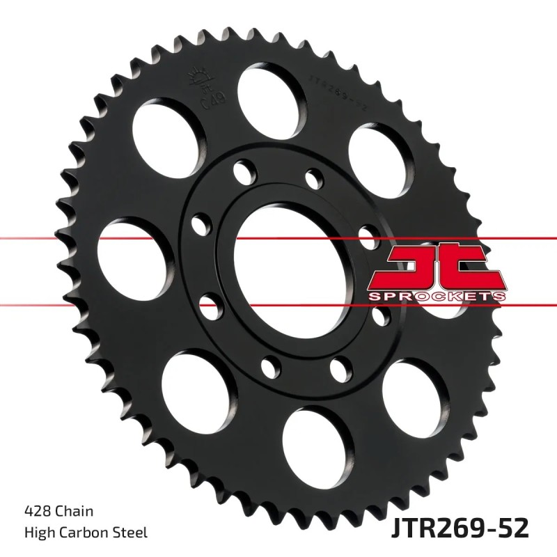 corona moto jt sprockets de acero de 52 dientes jtr269 52