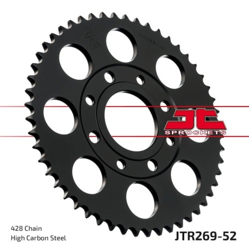 corona moto jt sprockets de acero de 52 dientes jtr269 52