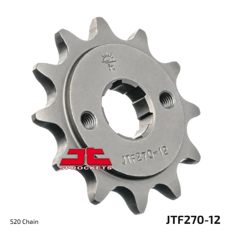 pinon de moto jt sprockets acero 12 dientes p 520 jtf270 12