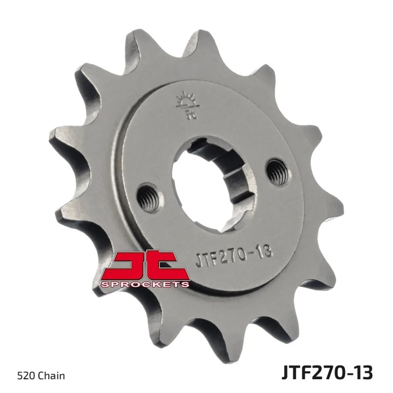 pinon de moto jt sprockets acero 13 dientes p 520 jtf270 13