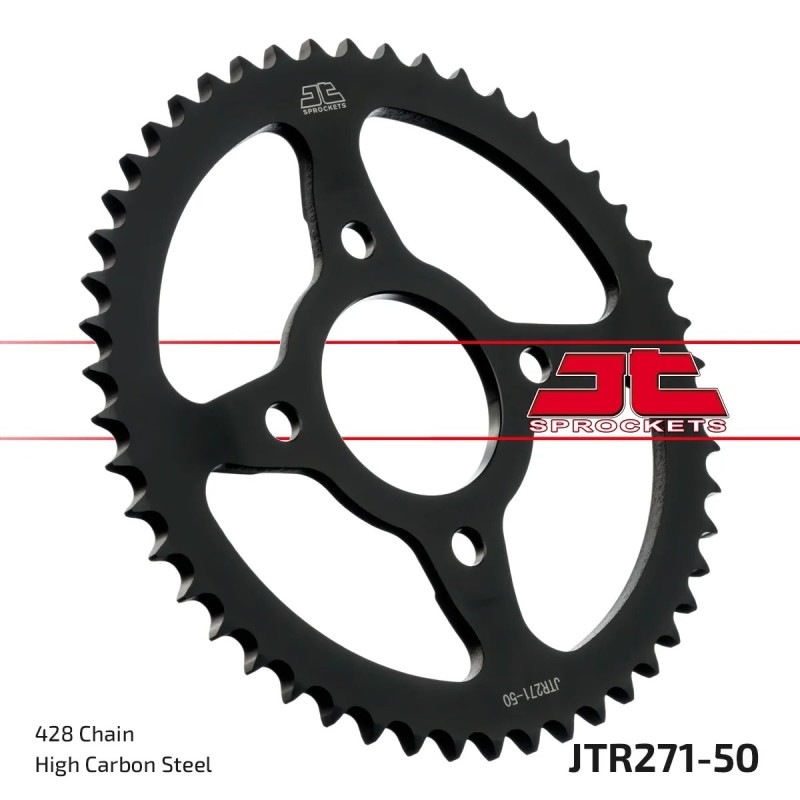 corona moto jt sprockets de acero de 50 dientes jtr271 50