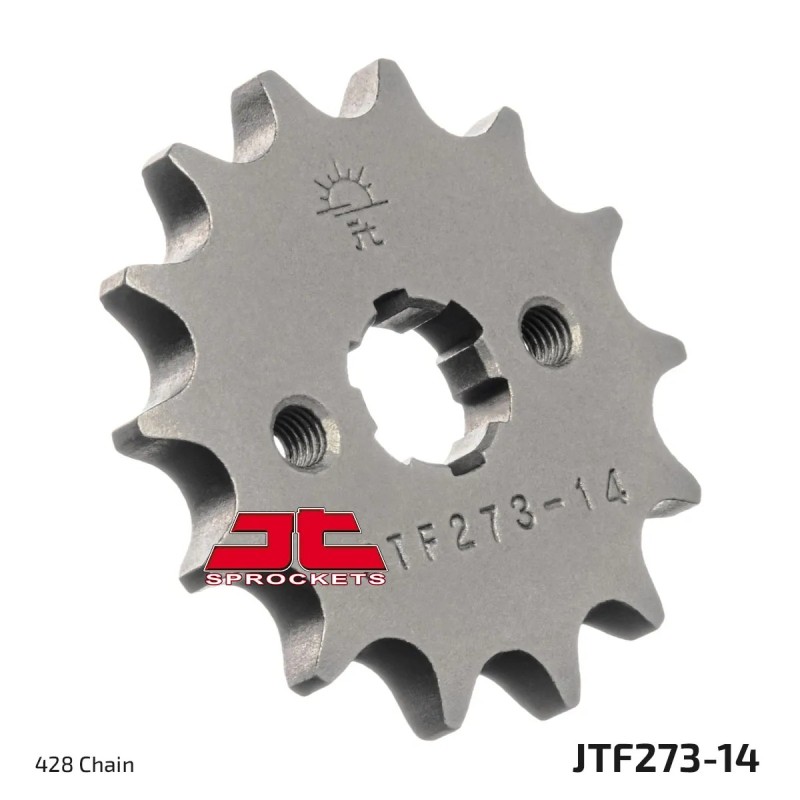 pinon de moto jt sprockets acero 14 dientes p 428 jtf273 14