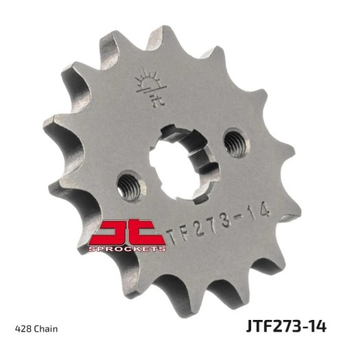 pinon de moto jt sprockets acero 14 dientes p 428 jtf273 14