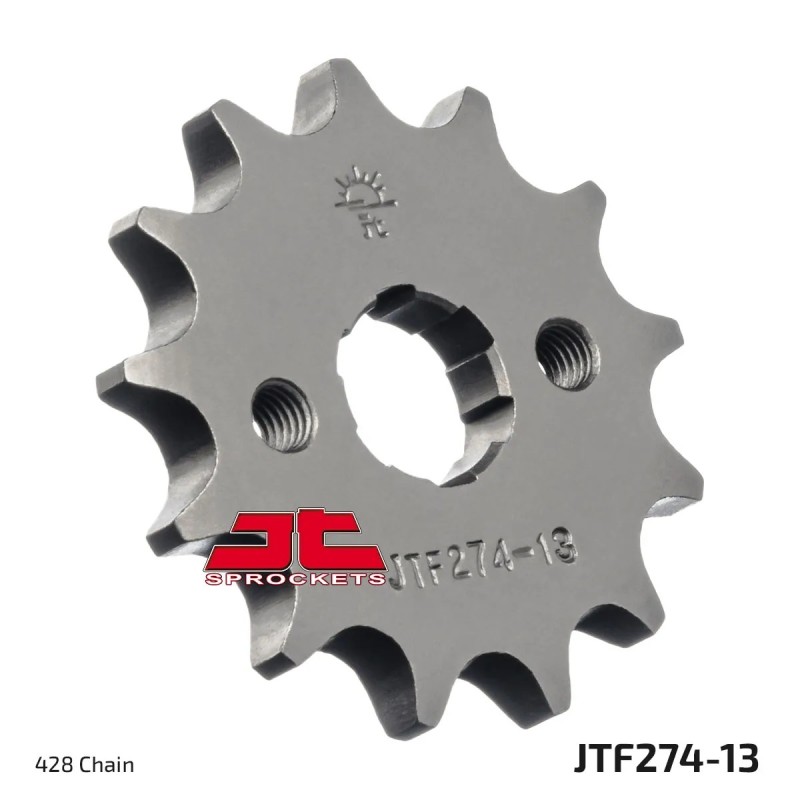 pinon de moto jt sprockets acero 13 dientes p 428 jtf274 13