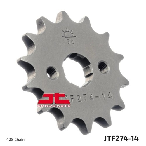pinon de moto jt sprockets acero 14 dientes p 428 jtf274 14