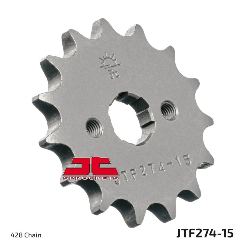 pinon de moto jt sprockets acero 15 dientes p 428 jtf274 15