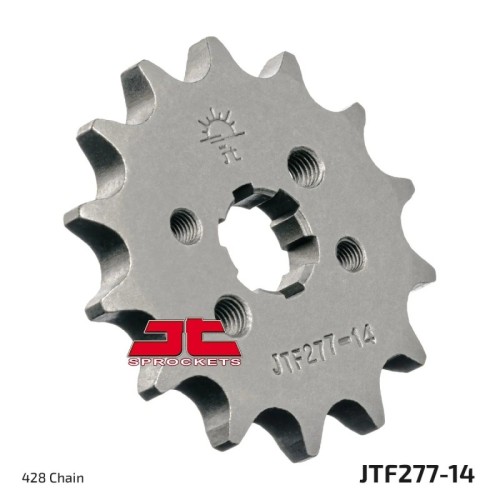 pinon de moto jt sprockets acero 14 dientes p 428 jtf277 14