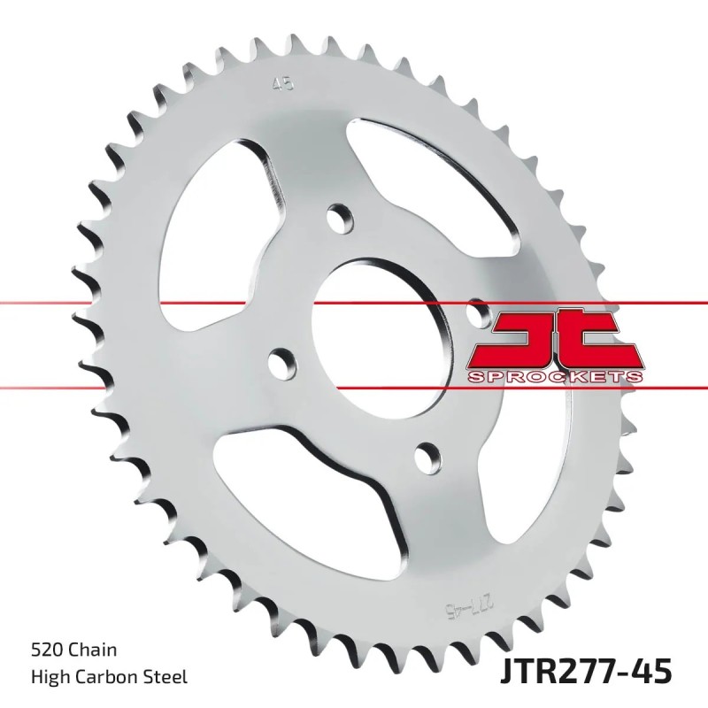 corona moto jt sprockets de acero de 45 dientes jtr277 45