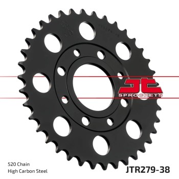 corona moto jt sprockets de acero de 38 dientes jtr279 38