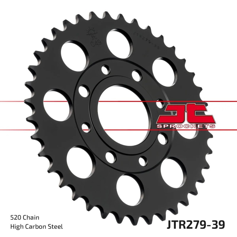 corona moto jt sprockets de acero de 39 dientes jtr279 39