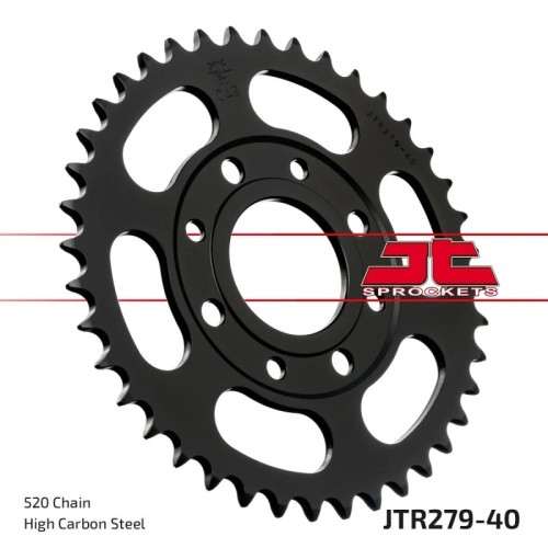 corona moto jt sprockets de acero de 40 dientes jtr279 40